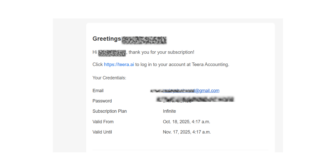 Step 4 illustration – comparing TEERA.AI plans